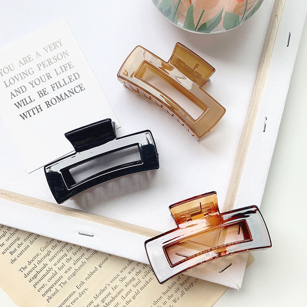 (Hàng Mới Về) Kẹp Tóc Nhựa Màu Trơn Tiện Dụng Khi Tắm