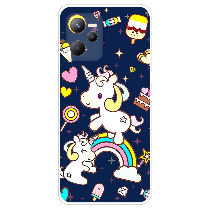 Ốp Điện Thoại TPU Dẻo Họa Tiết Hoạt Hình Dễ Thương Cho Realme C35 Realme C35