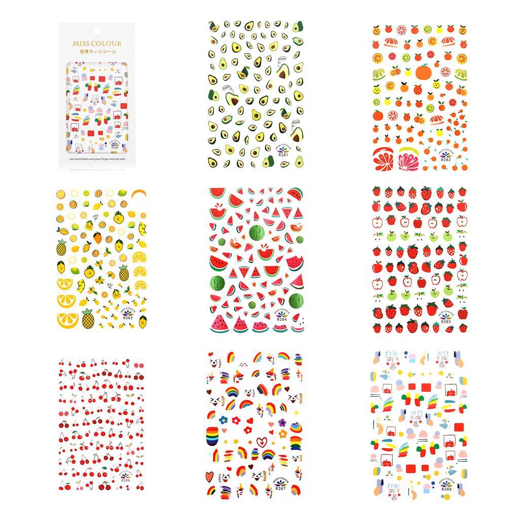 Miếng Dán Trang Trí Móng Tay Họa Tiết Trái Cây Xinh Xắn