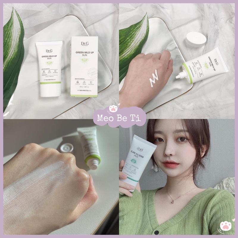 Kem chống nắng Dr.G Green Mild Up Sun SPF 50 Pa++++ và Kem Chống Nắng Làm Sáng Da DrG Brightening Up Sun SPF 50 Pa+++