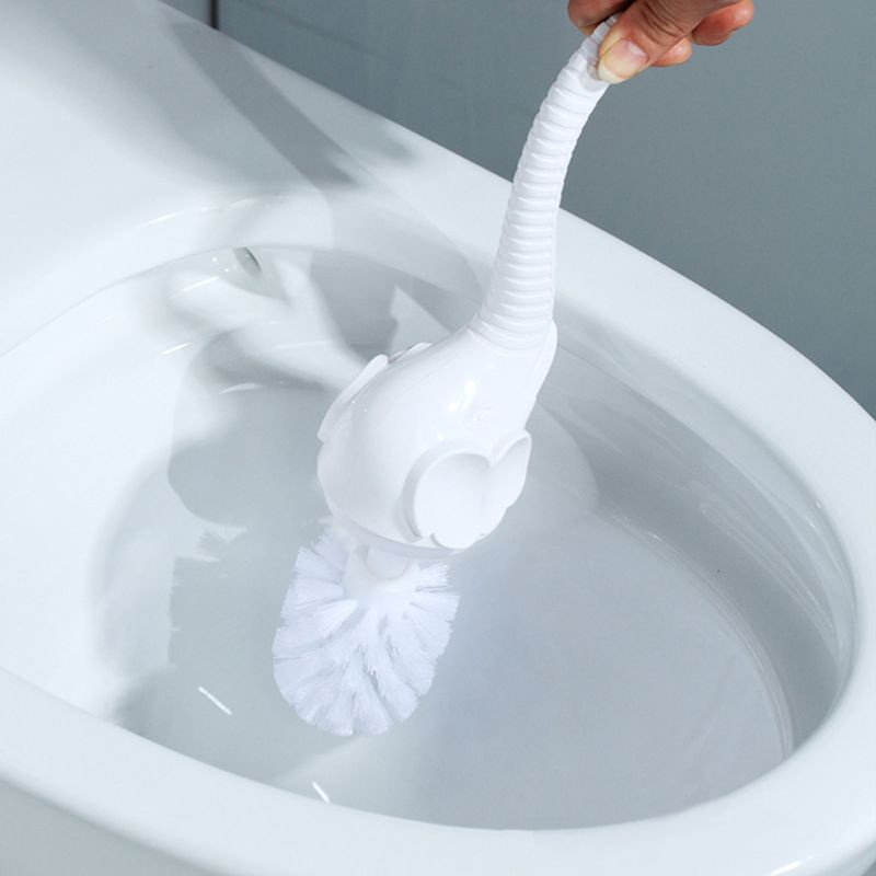 Bàn Chải Vệ Sinh Toilet Cán Dài Bằng Gốm Sứ Hình Chú Voi Tiện Lợi