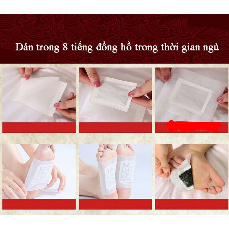 [CHÍNH HÃNG] Set 10 miếng dán bàn chân thải độc - giảm cân chất lượng cao