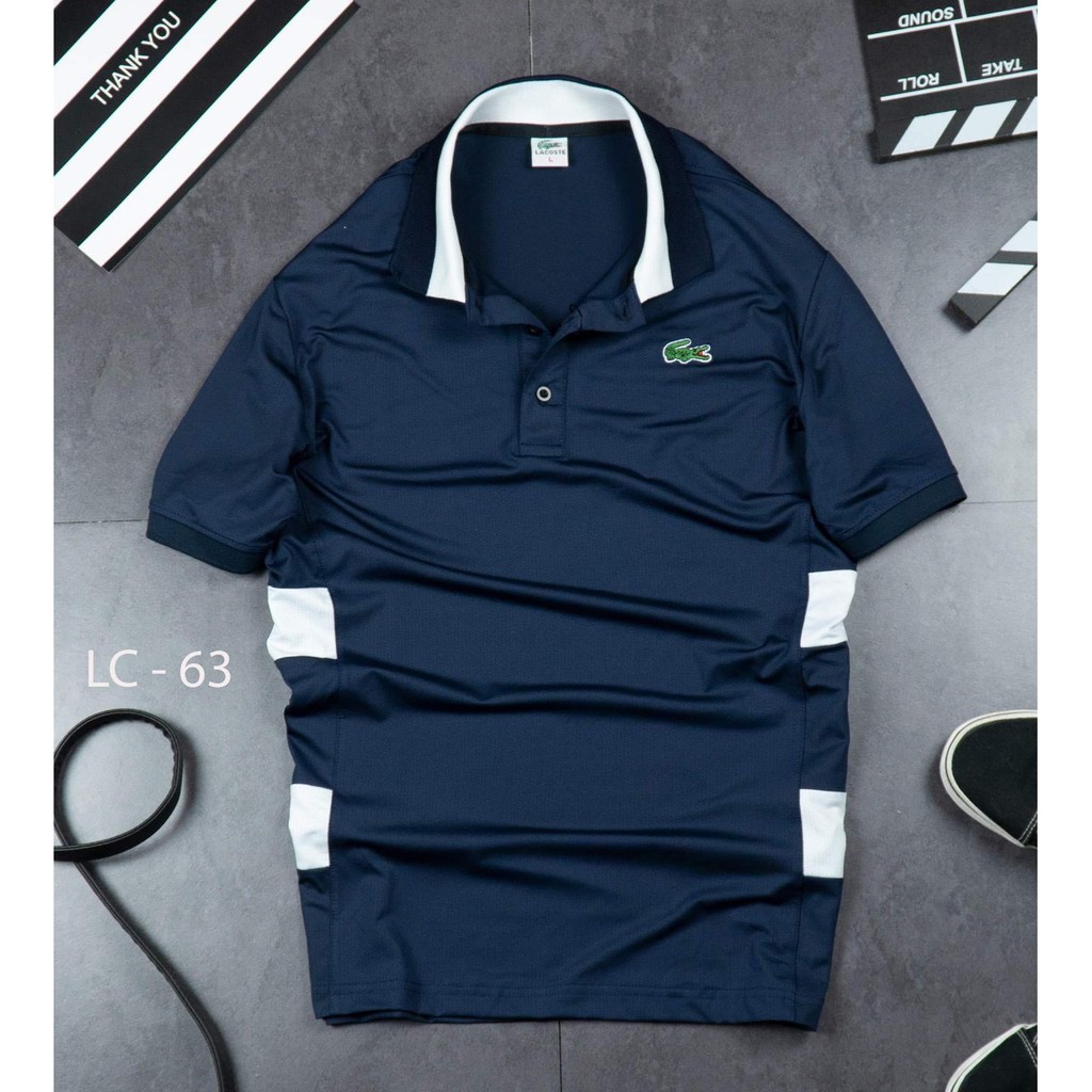 Áo thể thao nam có cổ - Áo polo nam thân phối trắng mẫu mới 2021 - Thể thao VNXK