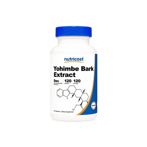 Viên uống Nutricost Yohimbine Bark Extract 9mg (120 Capsules) nhập khẩu Mỹ - Gymstore tăng cường sinh lực, giảm mỡ
