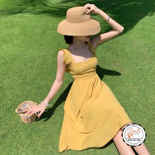 Váy Đầm maxi ngắn vàng bèo đan cao cấp - Ảnh Thật- Hàng có sẵn - Hàng Thiết kế QCCC - Váy đẹp, Váy đi chơi, Váy đi biển