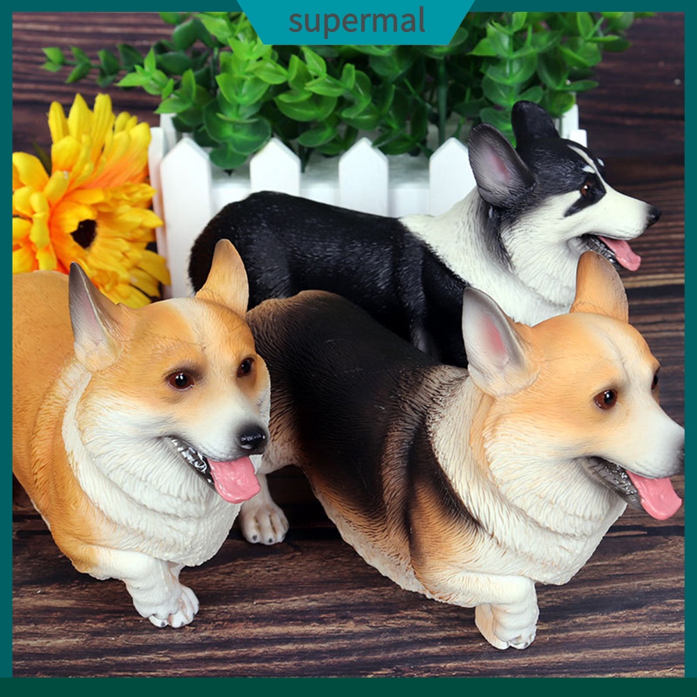 Đồ trang trí Chú Chó Corgi Bằng Nhựa Trang Trí Bàn Làm Việc