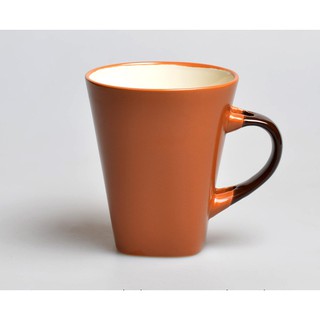 Ly cốc sứ Cafe cốc vát có quai màu tương phản 300ml