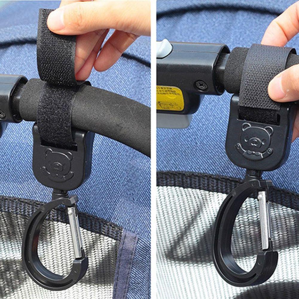 CLEOES Móc Treo Đồ Gắn Xe Đẩy Em Bé Xoay 360 Độ Họa Tiết Hoạt Hình Dễ Thương Tiện Dụng