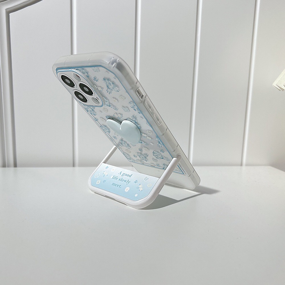 Ốp lưng iPhone hoa trái tim có giá đỡ 13/13promax/12/12pro/12promax/11/11promax/X/Xs/Xsmax/7plus/8plus
