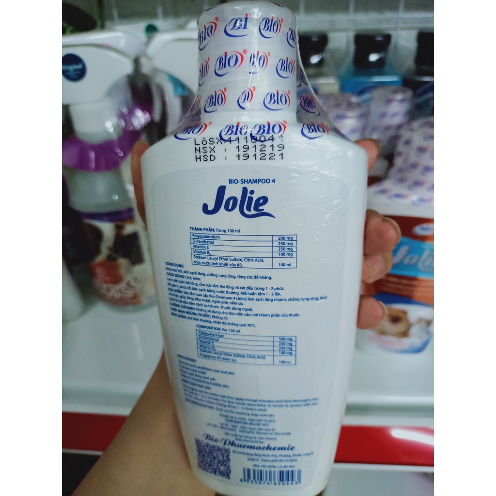 Sữa tắm chó mèo cao cấp, dưỡng da, mượt lông, khử mùi hôi Bio Jolie 200ml - Jpet Shop