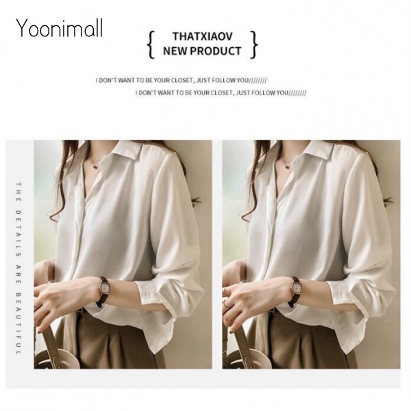 Áo sơ mi tay dài dáng rộng thời trang Hàn Quốc cho nữ | BigBuy360 - bigbuy360.vn