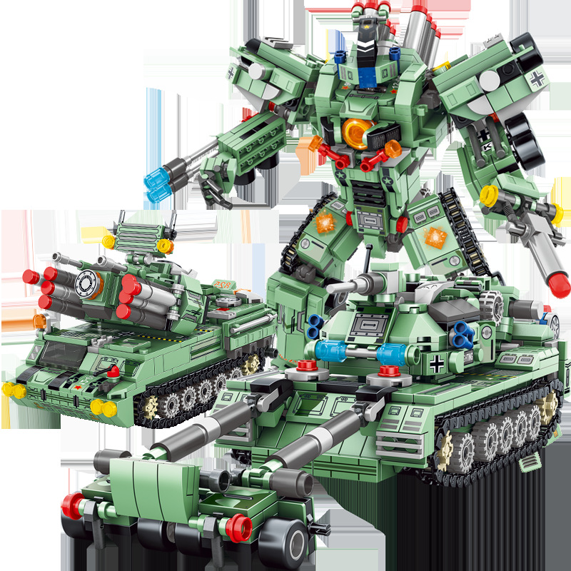 Đồ chơi lắp ráp Kiểu Lego cho bé trai Robot và Xe Tank 8 trong 1 với 832 chi tiết có thể ráp thành 25 kiểu khác nhau