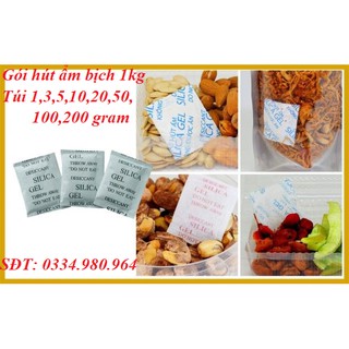 [SỐC] Gói Hút Ẩm Đóng Túi 1KG - Loại Gói 1/2/3/5/10/50/100/200 gram Silicagel - Hạt Chống Ẩm Mốc, Khử Mùi