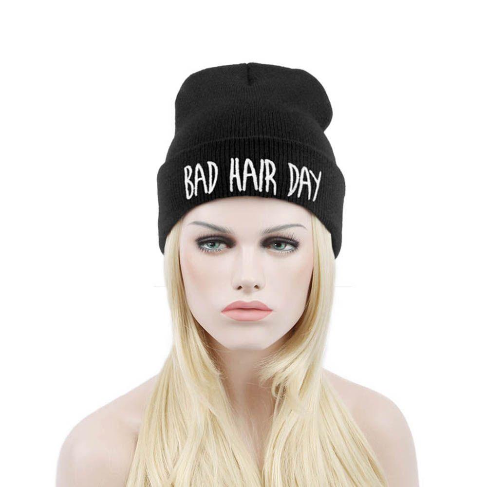 1 Mũ Len Beanie Mềm Mại Thêu Chữ Thời Trang Thu Đông