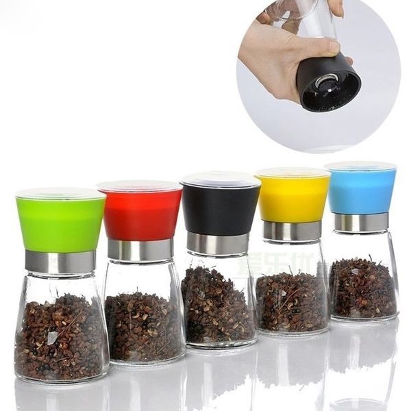 Dụng cụ xay tiêu thủy tinh cầm tay đa năng nắp nhựa siêu tiện dụng, bền đẹp