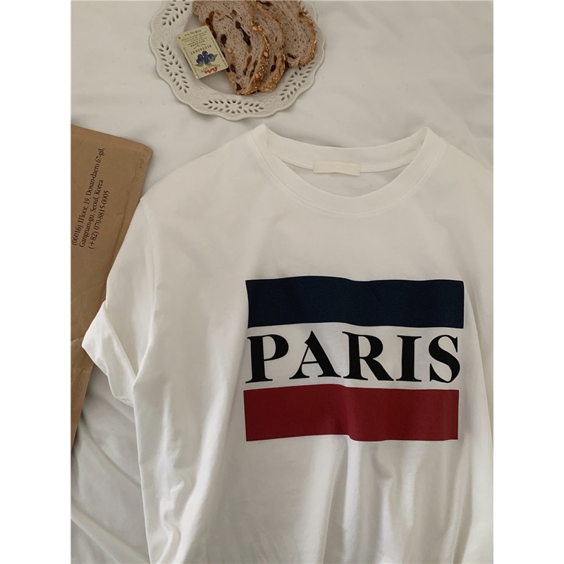 Áo Thun Tay Ngắn Dáng Rộng In Chữ Thời Trang Mùa Hè 50487