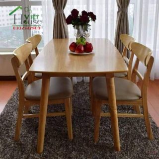 Bộ Bàn ăn Mango 4 ghế đẹp, giá rẻ (Freeship nt HCM, Dĩ An, BH)
