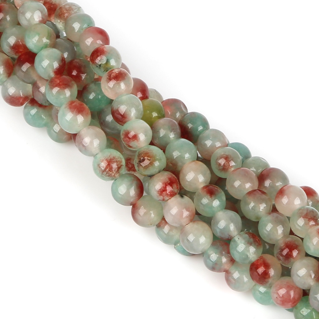 Chuỗi Hạt Đá Ngọc Bích Màu Sắc 6 / 8 / 10mm Dùng Làm Trang Sức diy