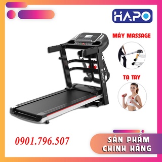 máy chạy bộ tại nhà HAPO MCB 03 đa chức năng giảm cân hiệu quả, tặng kèm máy rung massage, ta tạy và dụng cụ tập bụng