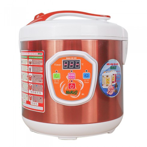 Máy làm tỏi đen tùy chỉnh Nhật Bản Nikio NK-686 - 6L - Màu cafe sữa