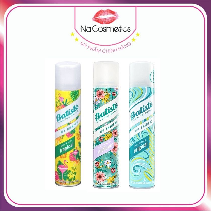 Dầu Gội Khô Batiste Dry Shampoo 200ml