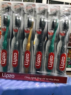 Bàn chải đánh răng Lipzo Ruby Charcoal than hoạt tính