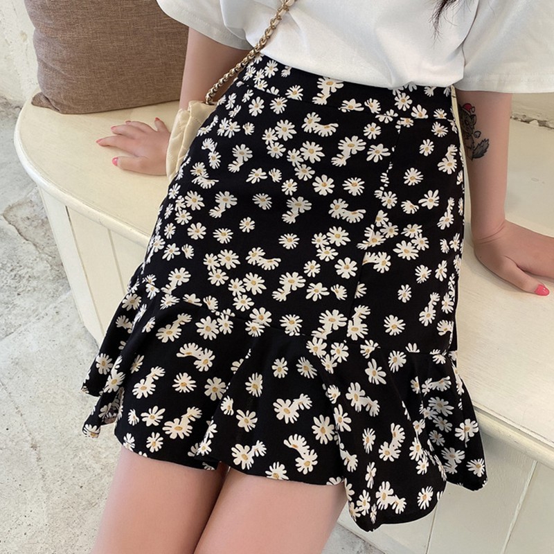 [Baywellfashion]Women Daisy Print Skirts Floral High Waist Skirt | BigBuy360 - bigbuy360.vn