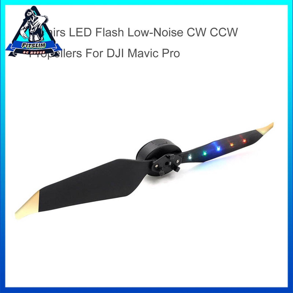 2 cặp đèn LED Flash có độ ồn thấp Cánh quạt CW CCW cho DJI Mavic Pro