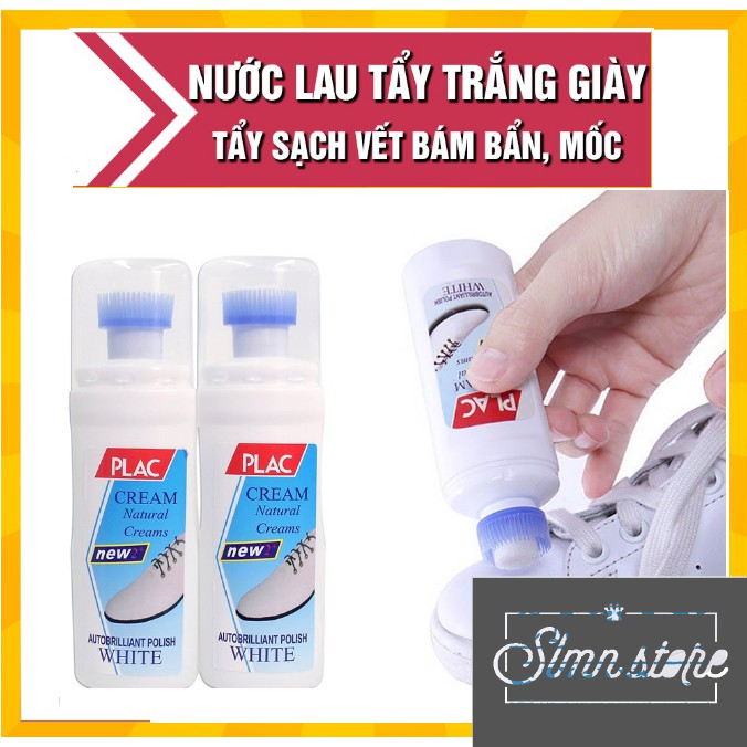 ️FREESHIP️Combo 5 chai chà Giày PLAC đa năng nước tẩy trắng giày Thần thánh dễ sử dụng 100ml Slmn_NLGIAY