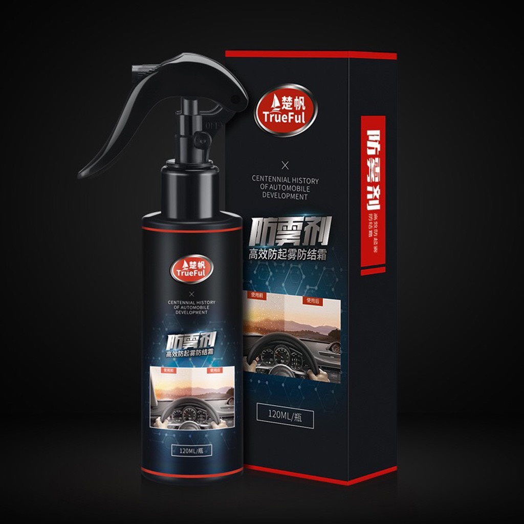 Nano Xịt Kính Chống Sương Mù, Chống Mờ Hơi Nước Trên Kính Xe Ô Tô - Chai 120ML - Chính Hãng Thương Hiệu TrueFul