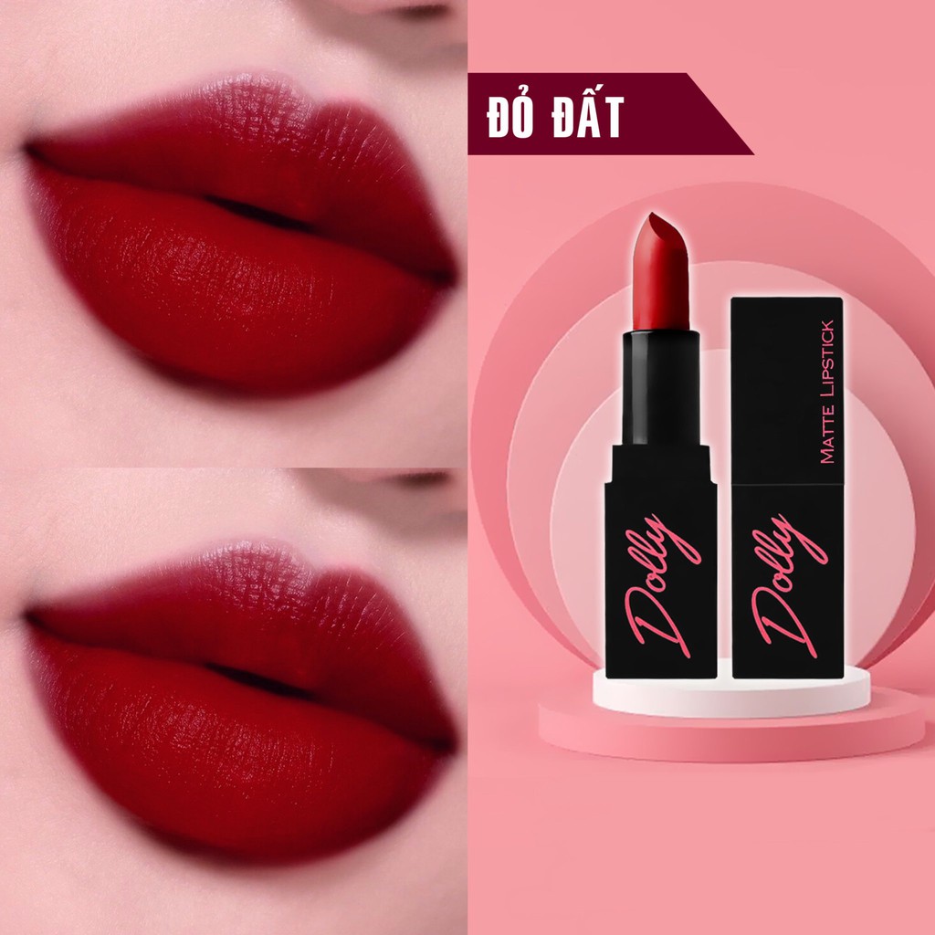 Hot Hot! [Đỏ Đất ] Son Sáp Phủ Phấn Dolly Không Chì Màu Đỏ Đất | BigBuy360 - bigbuy360.vn