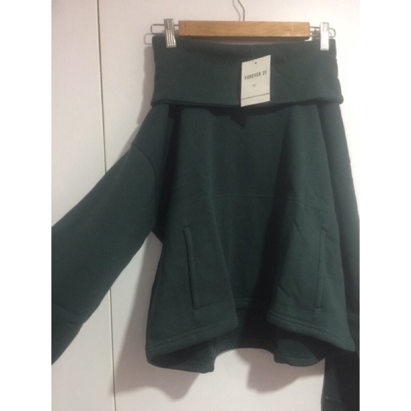 Áo sweater cổ kiểu của Forever 21 còn tag $18 XANH RÊU - Thanh lý hàng xuất khẩu (Đọc mô tả)