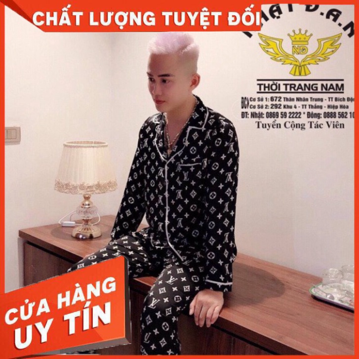Bộ Pijama Dài Tay - Sợi Tơ Sữa Cao Cấp Mềm, Mịn - Phong Cách Hàn Quốc Năm 2020 - Hàng nhập khẩu