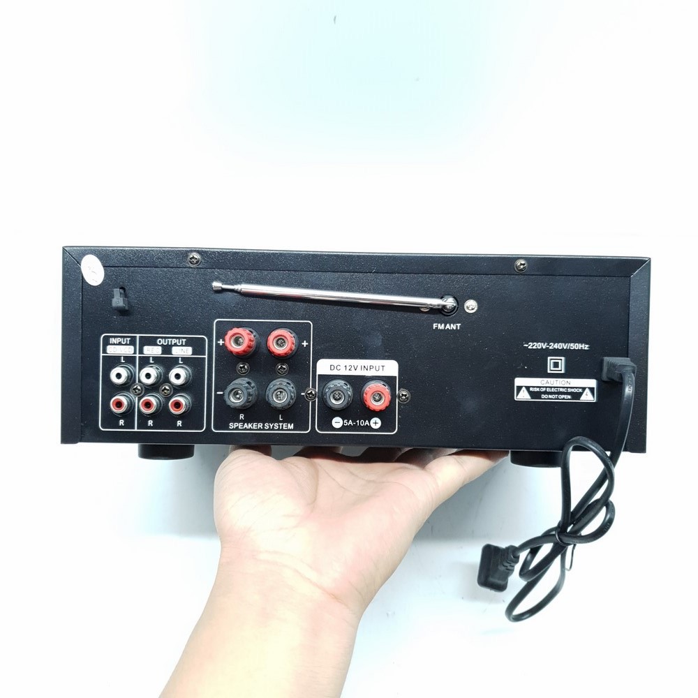 Amply WXF BT-9999 12V/220V - Audio Blutooth (Đen)