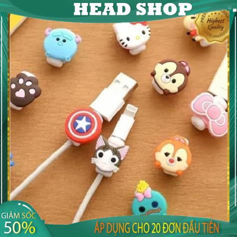 NÚT BẢO VỆ ĐẦU CÁP SẠC, TAI NGHE HÌNH THÚ NGẪU NHIÊN (Gía sỉ ) HEAD SHOP