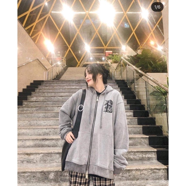 Áo khoác nỉ cotton chữ B H2