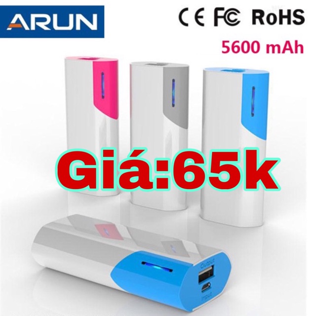 🔥siêu nóng🔥 SẠC DỰ PHÒNG ARUN 5600 mAh