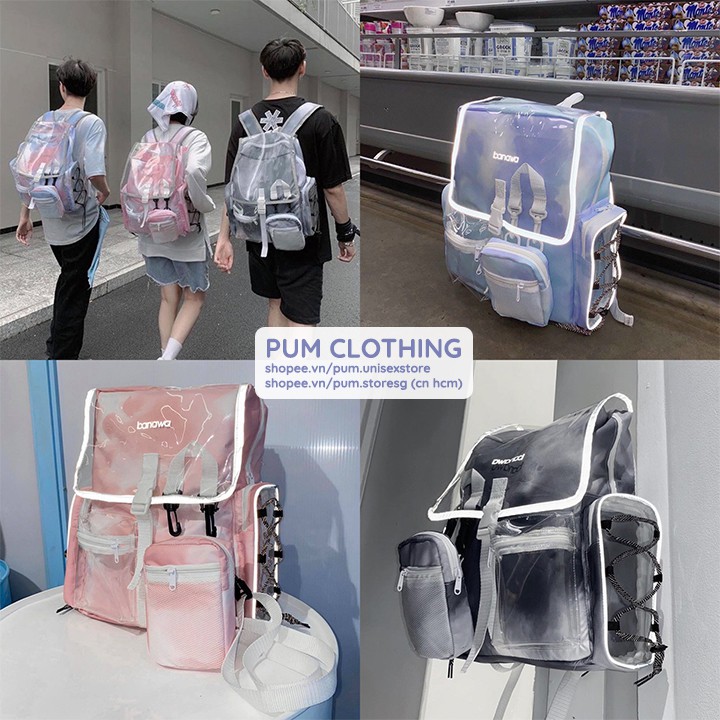 Balo Banawa Loang Màu viền Phản Quang Unisex