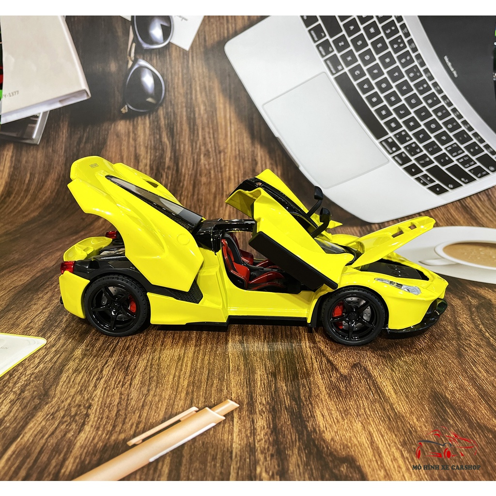 Xe mô hình sắt siêu xe Ferrari LaFerrari tỉ lệ 1:22 hãng Jiaye Carshop