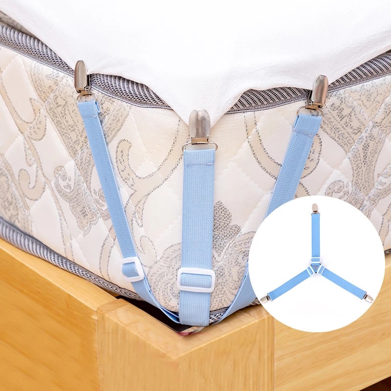 Bộ 4 Kẹp Cố Định Tấm Trải Giường Hình Tam Giác Chống Trượt Đa Năng Tiện Dụng