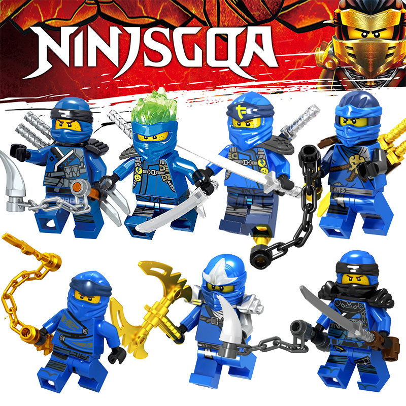 7 cái Ninjago Minifigures Lloyd Jay Zane Kai Cole Nya Harumi Tương thích Lego Ninja Movie Building Blocks Đồ chơi cho trẻ em