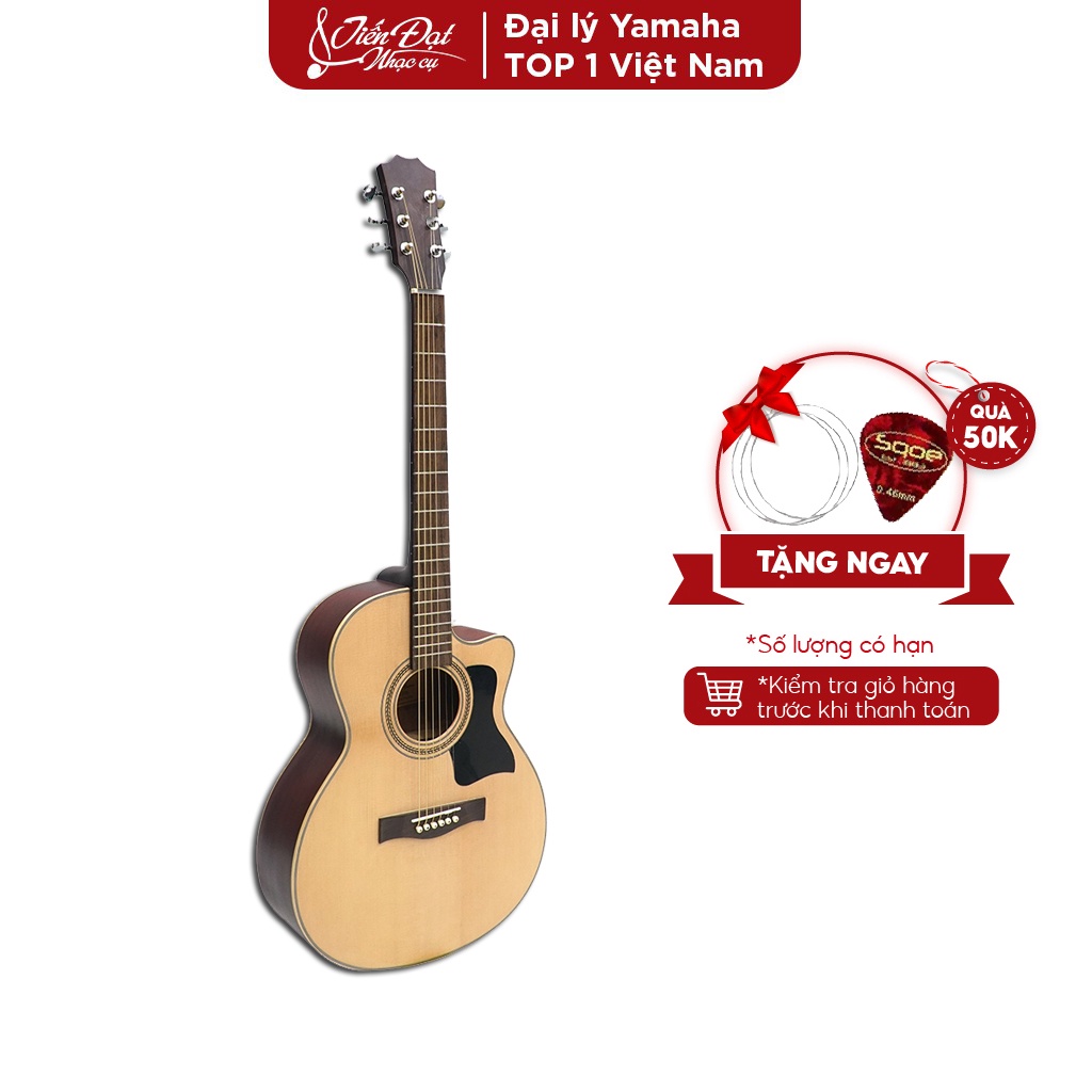 Đàn Guitar Acoustic Việt Nam GA-20HL Mặt Gỗ Thông Nguyên Tấm Cao Cấp