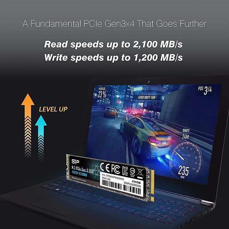 Ổ cứng SSD NVMe Silicon Power 512GB PCIe Gen3 x4 - Hàng chính hãng - Bảo hành 5 năm