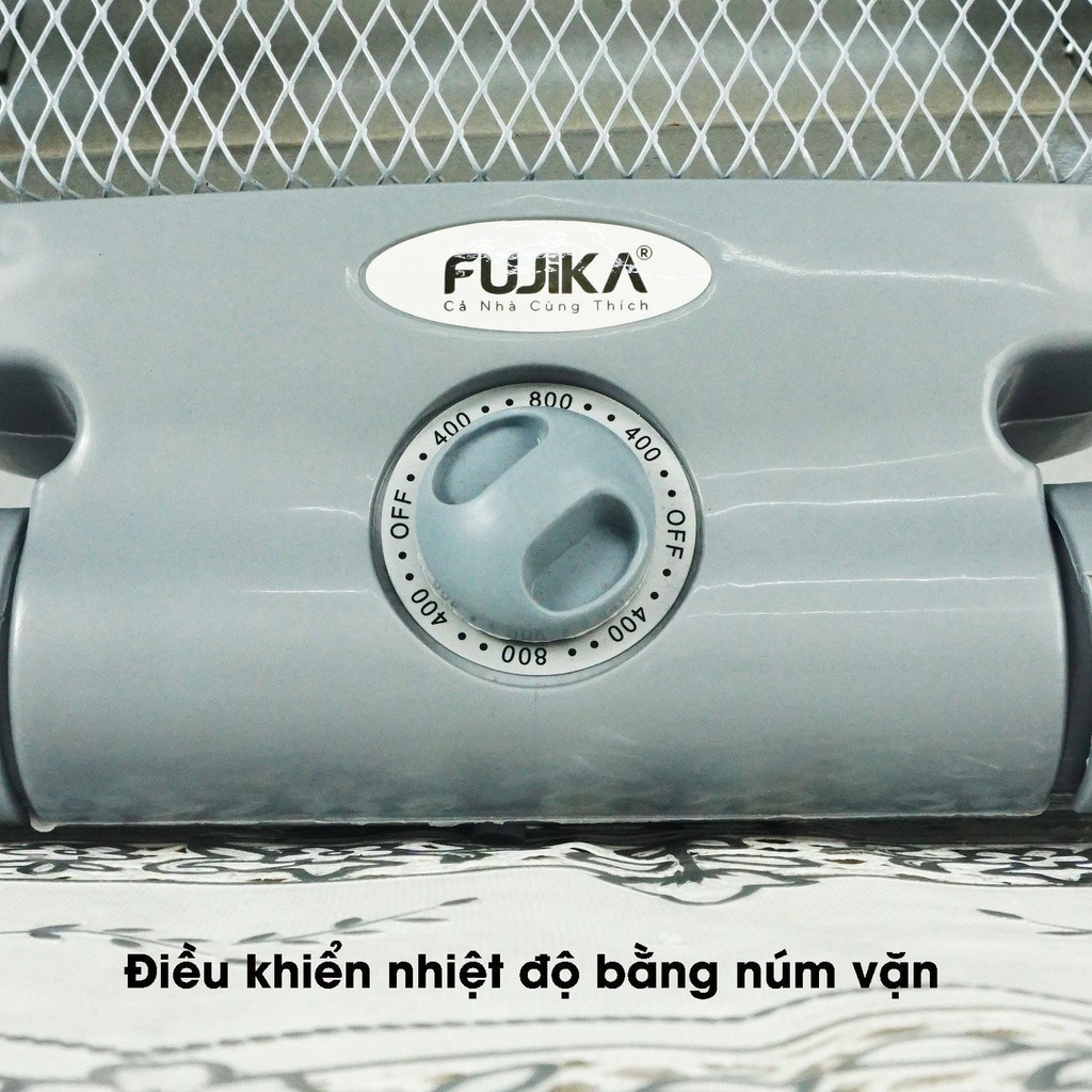 Quạt, đèn máy sưởi Halogen FUJIKA FJ-60A 2 bóng, sưởi ấm nhanh, tỏa nhiệt đều giữ oxy, không làm khô da và không khó thở