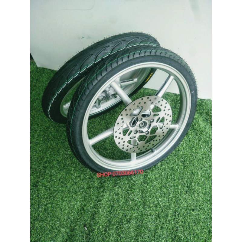 CẶP BÁNH MÂM ENKEI 1.4 1.6 GẮN XE EXCITER 150,135 VỎ CRV K RUỘT 60.70 KÈM ĐĨA TRƯỚC.