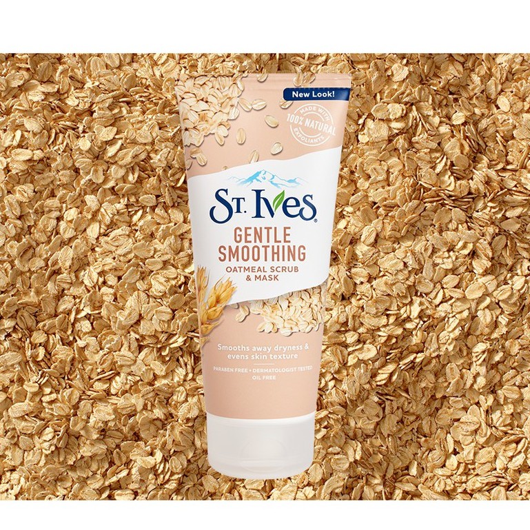 TẨY TẾ BÀO CHẾT ST.LVES OATMEAL SCRUB &amp; MASK