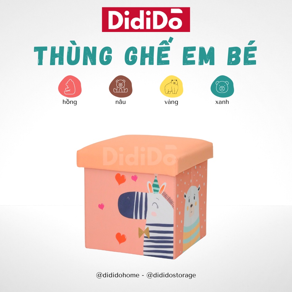 (GRAB/NOW) Hộp đựng đồ DidiDo kết hợp ghế ngồi cho bé size 31cm