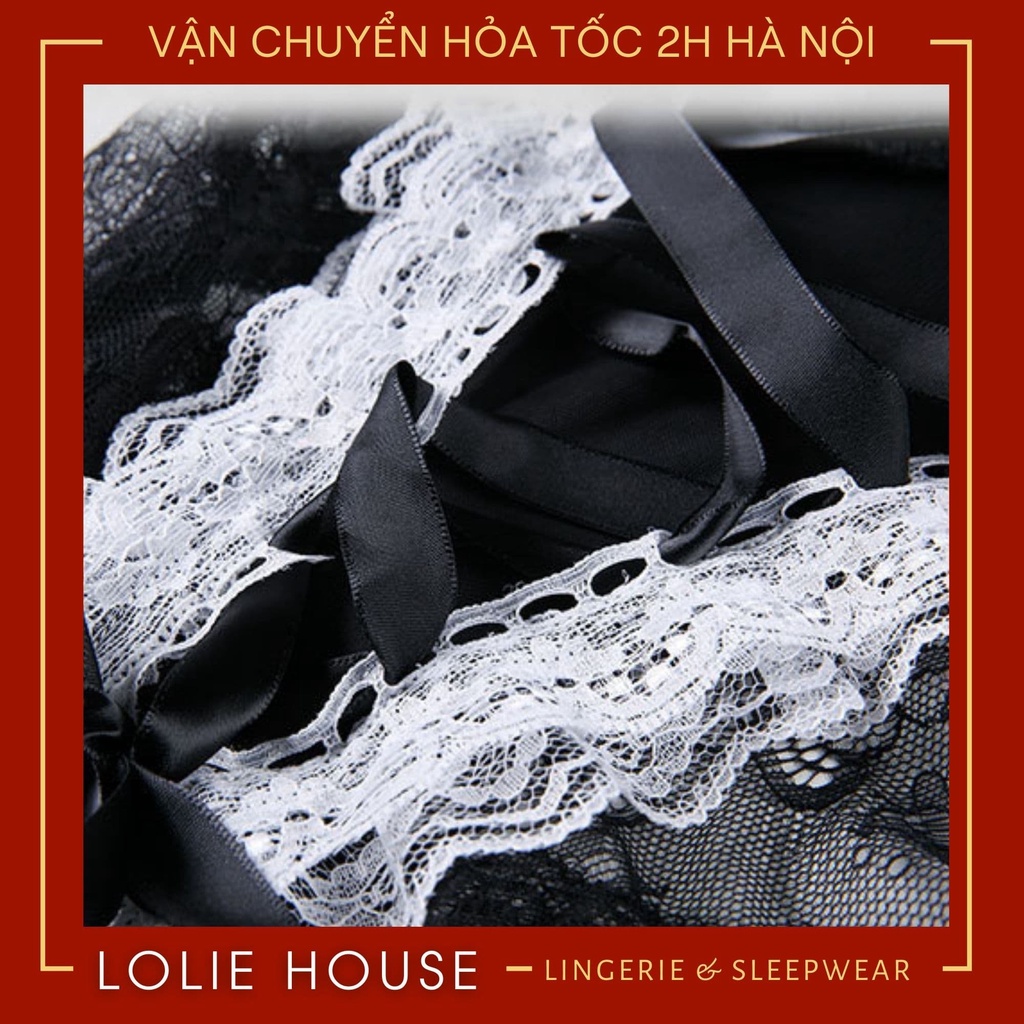 Đồ ngủ gợi cảm dáng bodysuit đan dây thiết kế ren lưới sexy dành cho nữ LOLIE HOUSE - BS18 | BigBuy360 - bigbuy360.vn