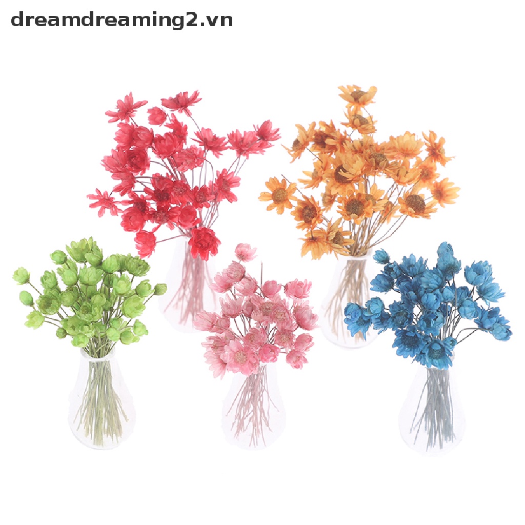 Bình hoa thủy tinh mini trang trí nhà búp bê tỉ lệ 1:12