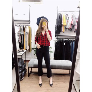 Sơ mi kẻ đỏ xanh